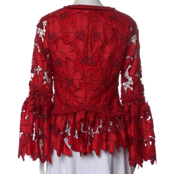 Alexis Lace Hook and Eye Blouse M - Picture 3 of 4